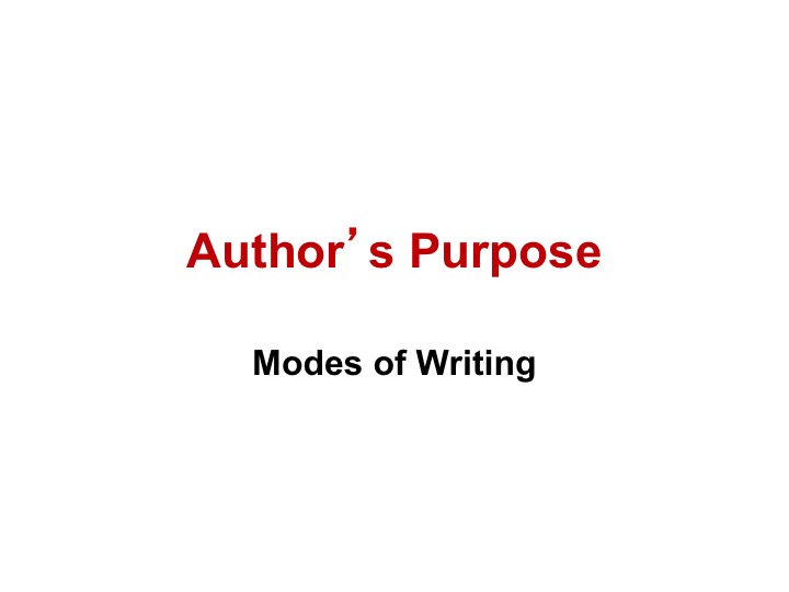 This is a preview image of Author's Purpose PowerPoint Lesson 1. Click on it to enlarge it or view the source file.