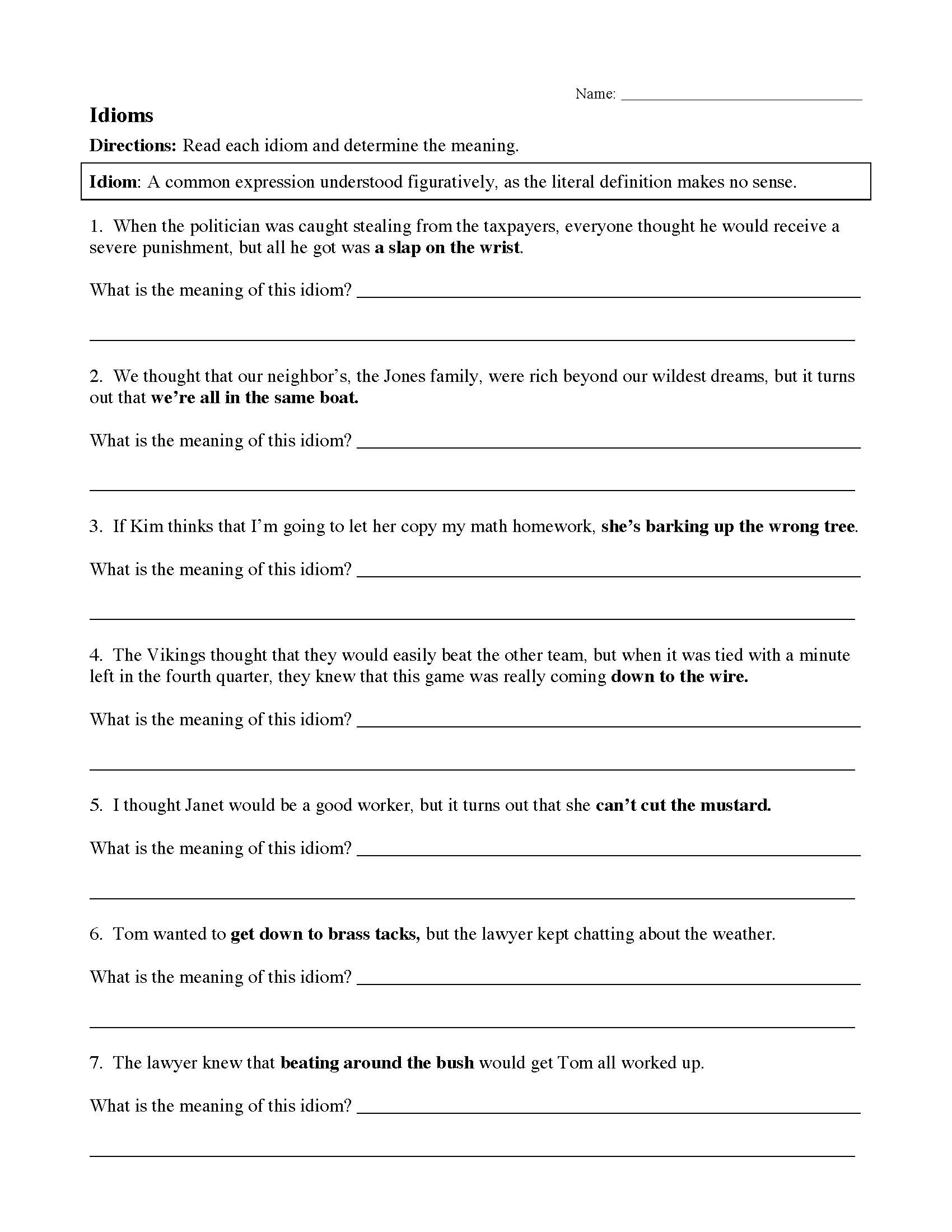 idiom-worksheets-tests-figurative-language-activities