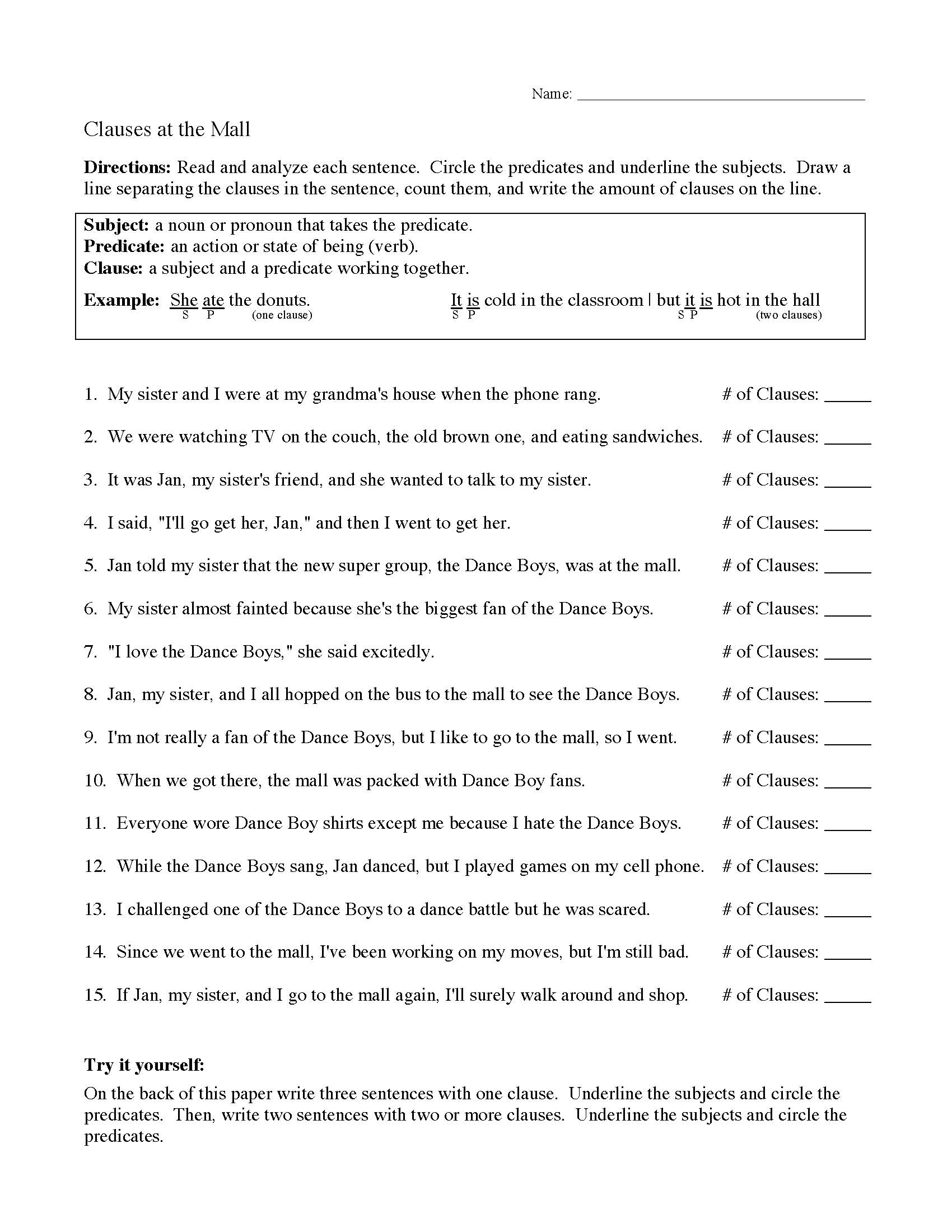 independent-and-dependent-clauses-worksheet