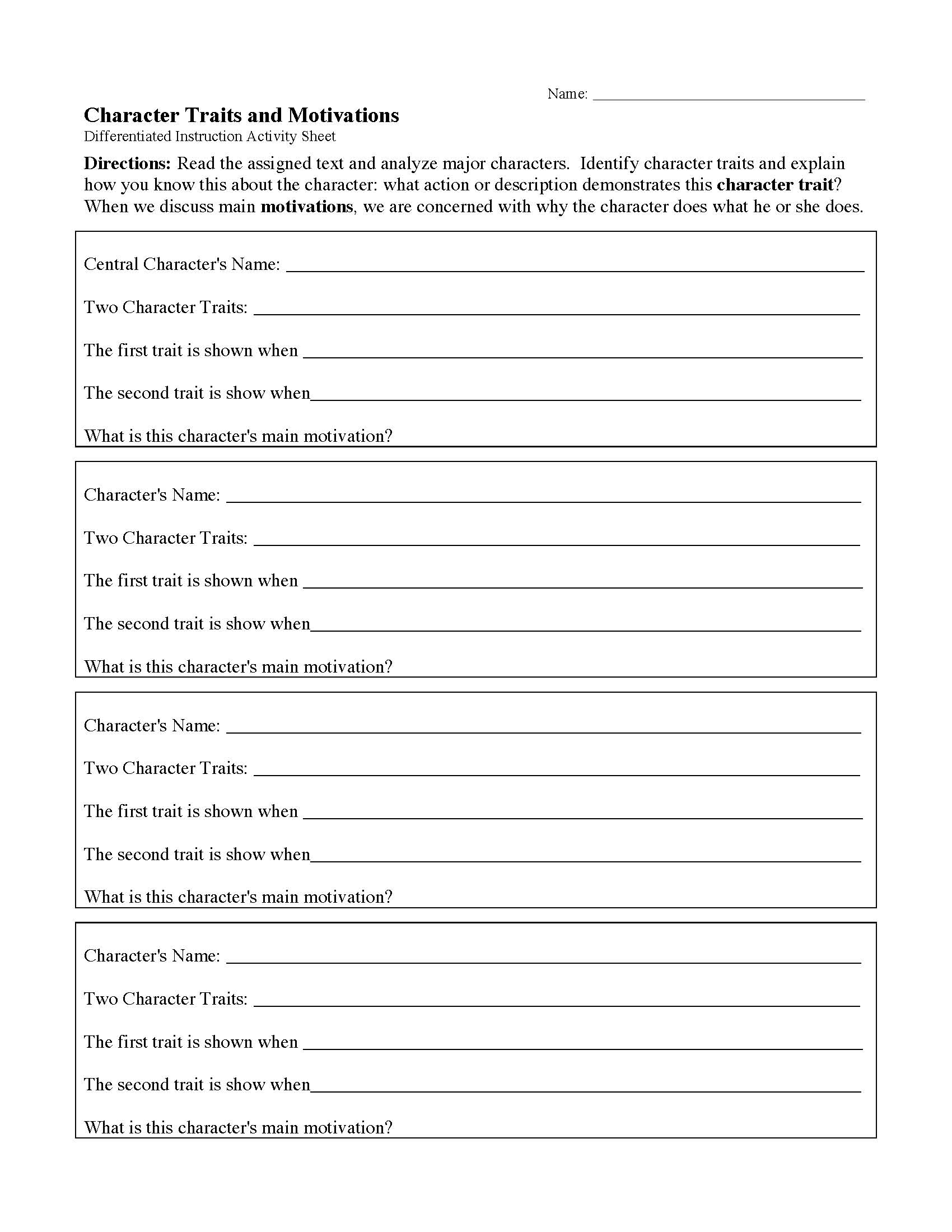 character-traits-and-motivations-worksheet-preview