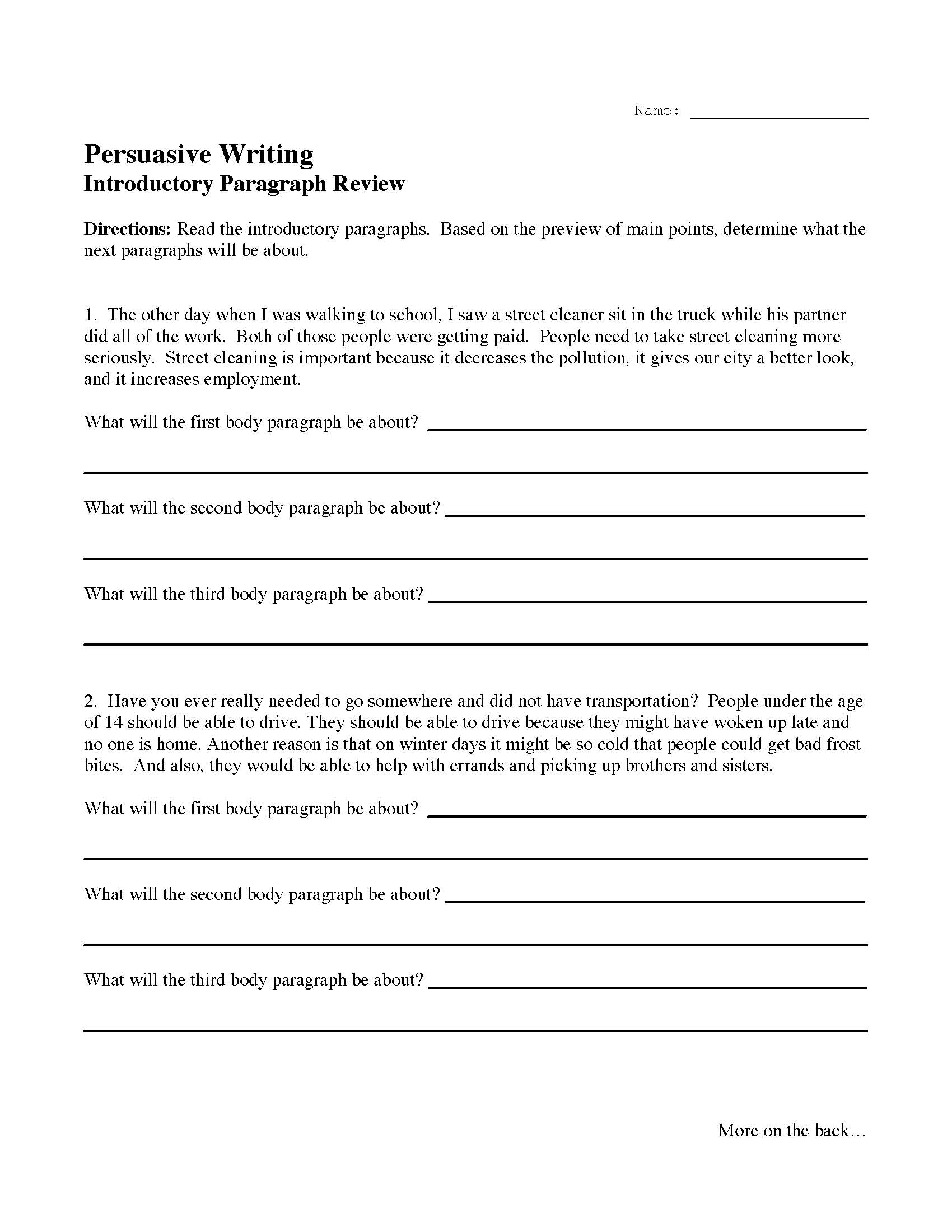 indenting paragraphs worksheet